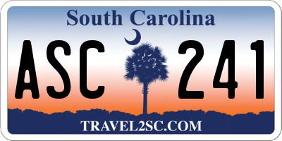 SC license plate ASC241
