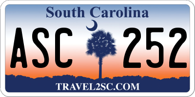 SC license plate ASC252