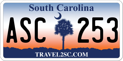 SC license plate ASC253