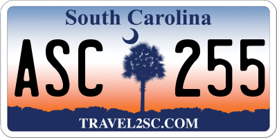 SC license plate ASC255