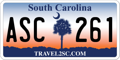 SC license plate ASC261