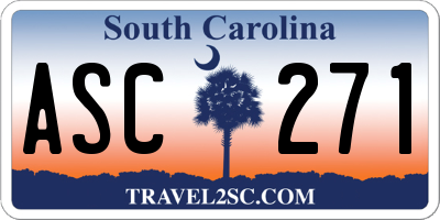 SC license plate ASC271