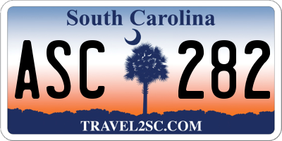 SC license plate ASC282