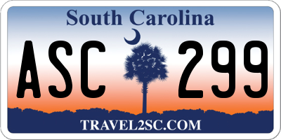 SC license plate ASC299