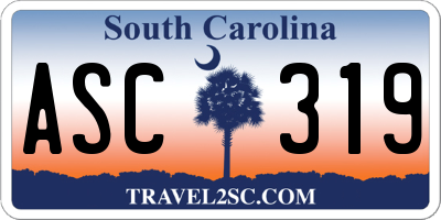 SC license plate ASC319