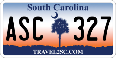 SC license plate ASC327