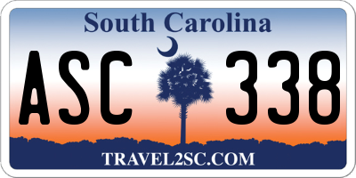 SC license plate ASC338