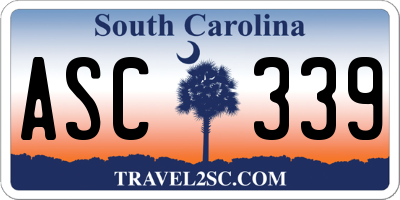 SC license plate ASC339