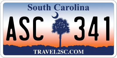 SC license plate ASC341