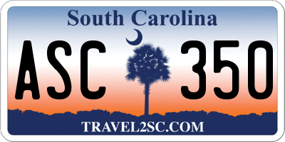 SC license plate ASC350