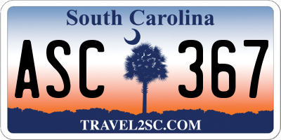 SC license plate ASC367