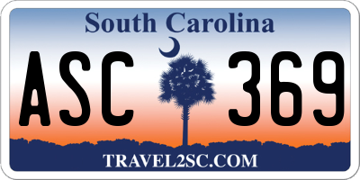 SC license plate ASC369