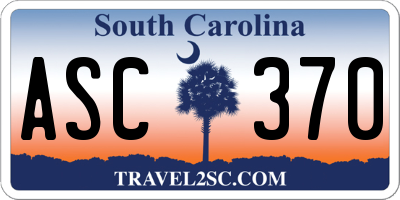 SC license plate ASC370