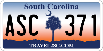SC license plate ASC371