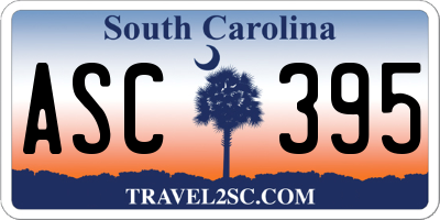 SC license plate ASC395