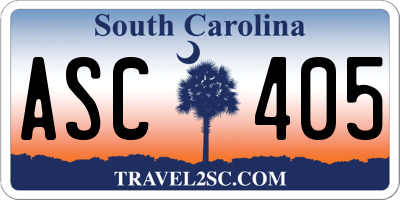SC license plate ASC405