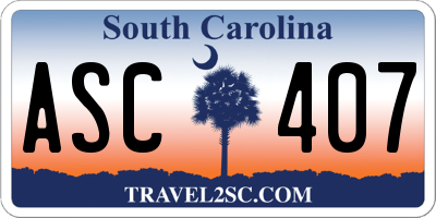 SC license plate ASC407