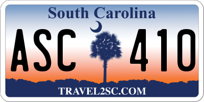 SC license plate ASC410