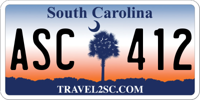 SC license plate ASC412
