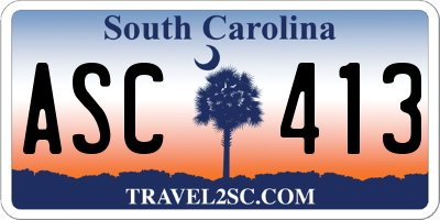 SC license plate ASC413