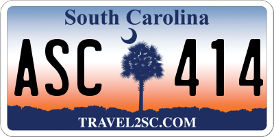 SC license plate ASC414
