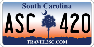 SC license plate ASC420