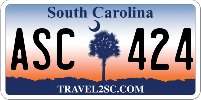 SC license plate ASC424
