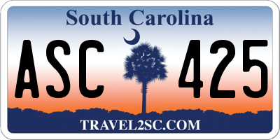 SC license plate ASC425