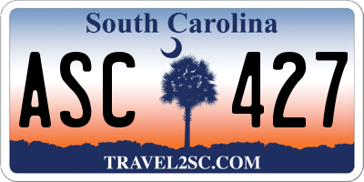 SC license plate ASC427