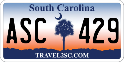 SC license plate ASC429
