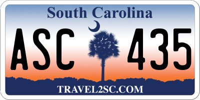 SC license plate ASC435