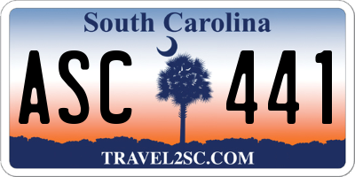 SC license plate ASC441