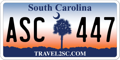 SC license plate ASC447
