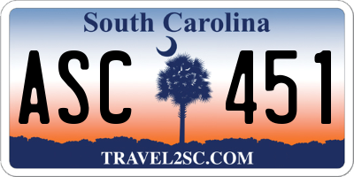 SC license plate ASC451