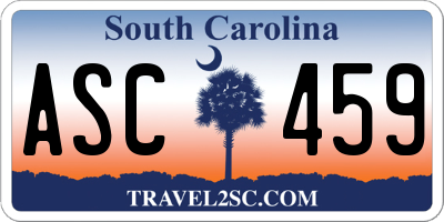 SC license plate ASC459