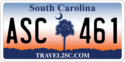 SC license plate ASC461
