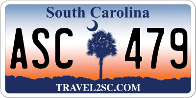 SC license plate ASC479