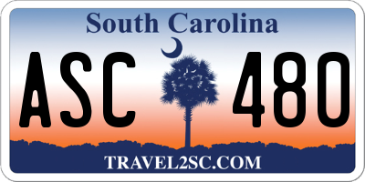 SC license plate ASC480