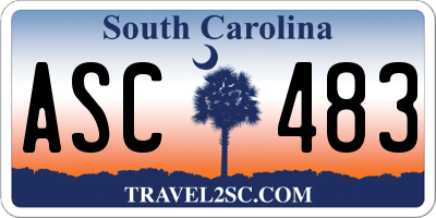 SC license plate ASC483