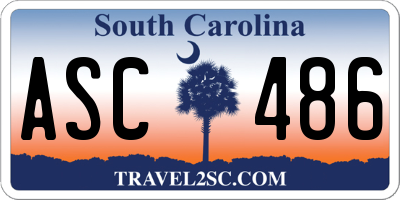SC license plate ASC486