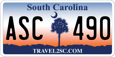 SC license plate ASC490
