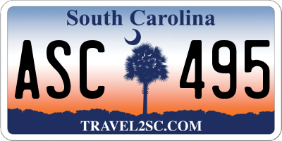 SC license plate ASC495