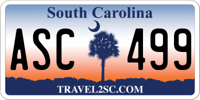 SC license plate ASC499