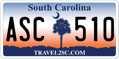 SC license plate ASC510