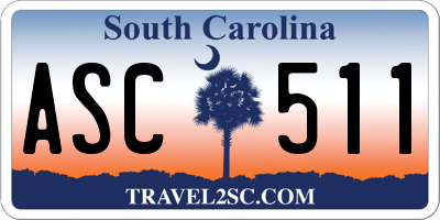 SC license plate ASC511