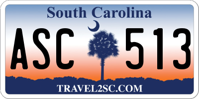 SC license plate ASC513