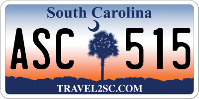 SC license plate ASC515