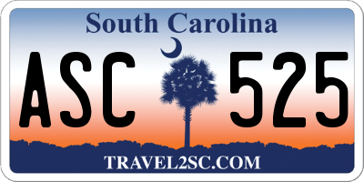 SC license plate ASC525