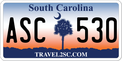 SC license plate ASC530