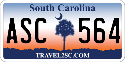 SC license plate ASC564
